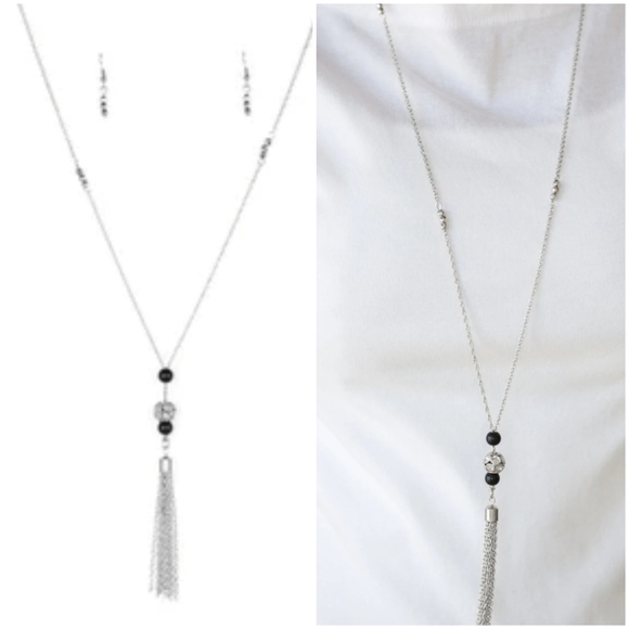 CELEBRATION OF THE CENTURY BLACK NECKLACE/EARRING SET